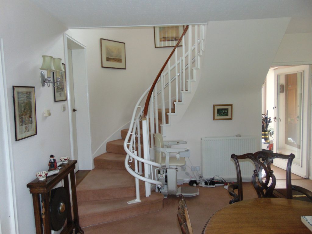 Halton Signature Spiral Curved Stair Lift Chairlifts Internal Bends Stair Lifts - Stair Costs UK