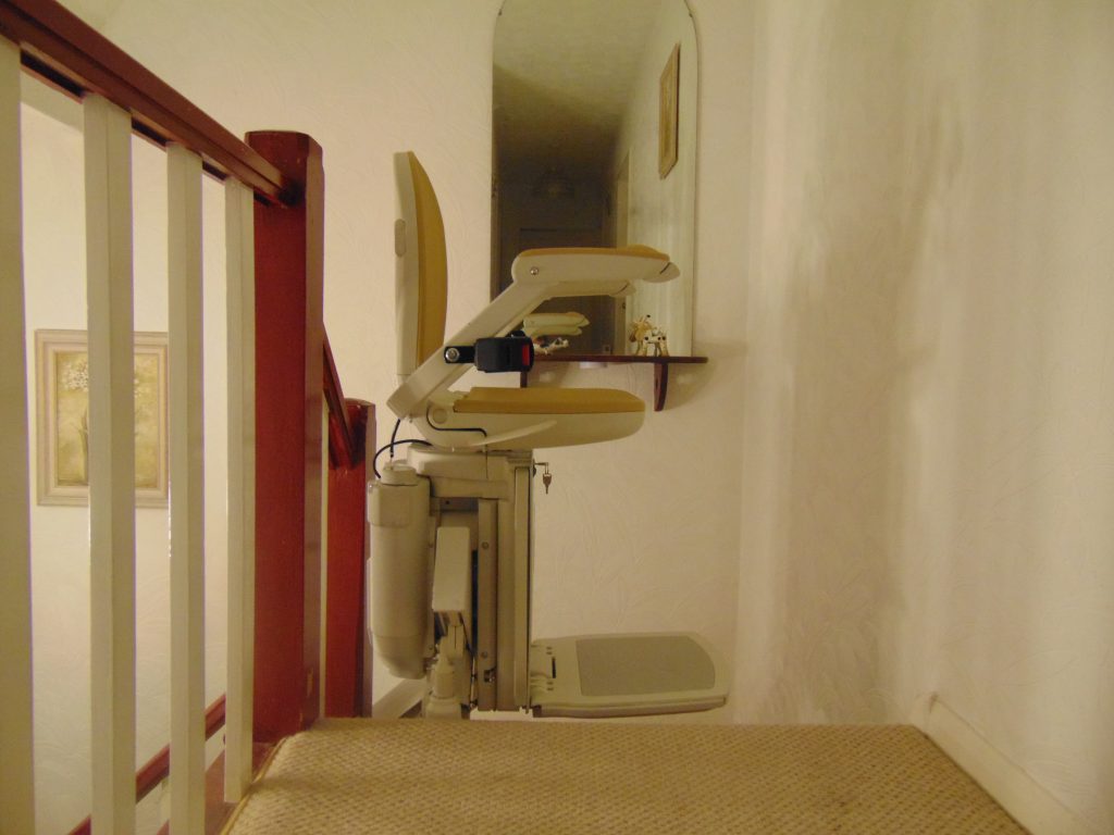 Halton Style Curved Stairlift Unfolded