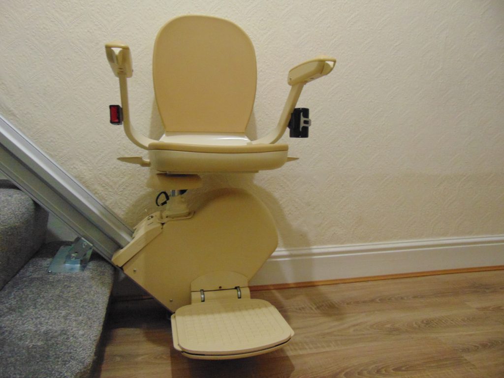 Reconditioned Brooks 130 Slimline Stairlift Unfolded
