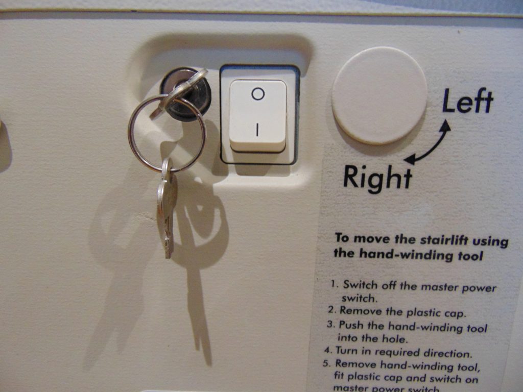 Stairlift battery Isolator - Holiday Switch