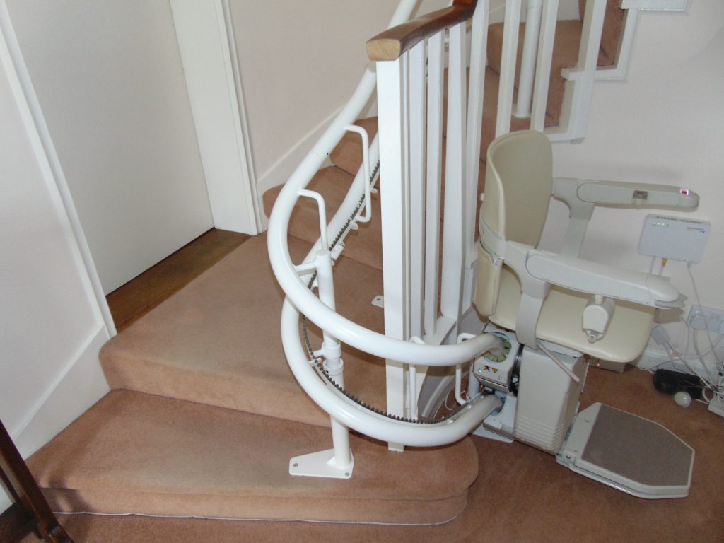 Stannah 260 Sienna Curved Stair Lift Chairlift 180 Internal Bend Wrap