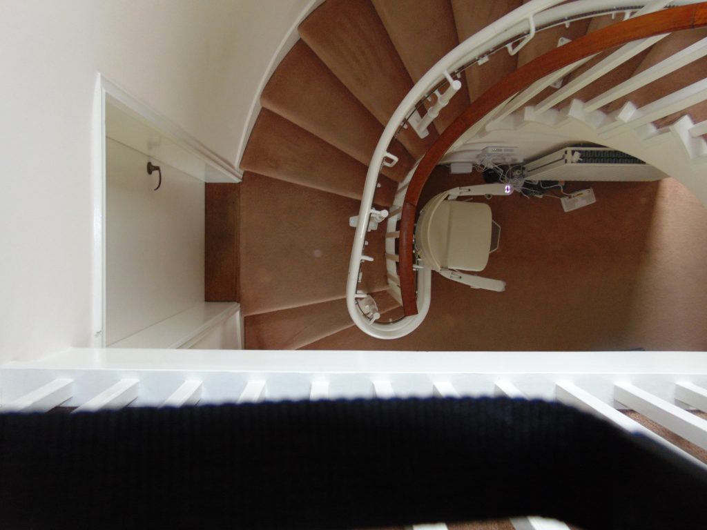 Stannah 260 Starla Spiral Curved Stair Lift Chairlifts Internal Bends Stair Lifts How Much Does a Stair Lift Cost UK Stannah Stairlifts