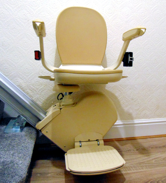 Reconditioned-Brooks-130-Slimline-Stairlift-Unfolded