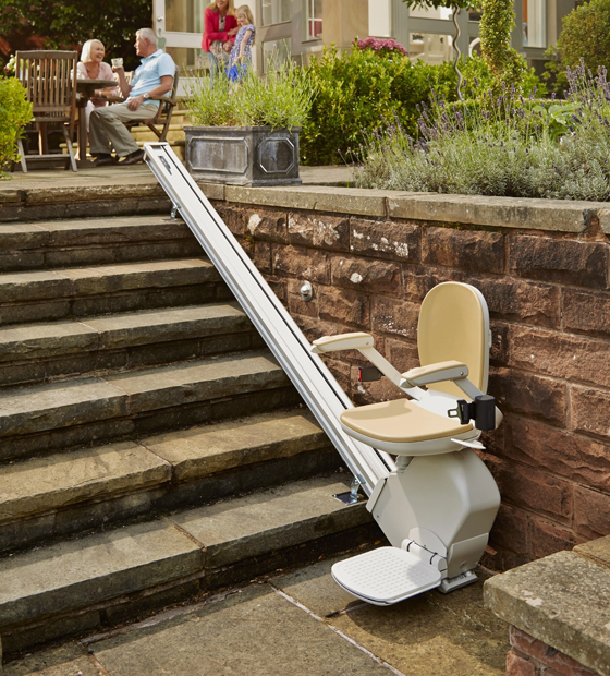 Halton-Outdoor-Stairlift-unfolded-Halton-Stairlifts