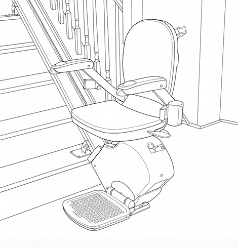 Stairlift Rental With Halton-Stairlift Staircase